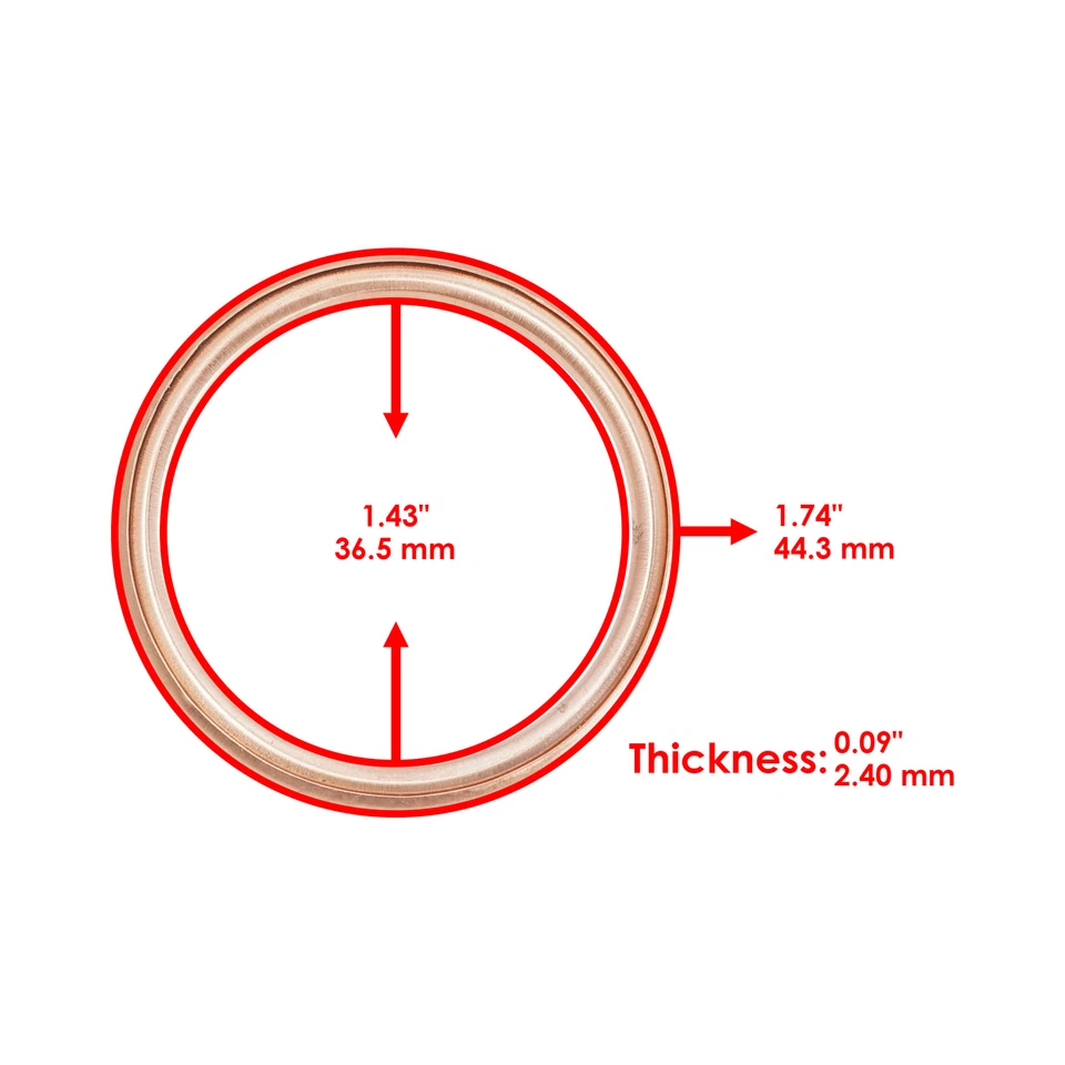 Caltric Exhaust Pipe Gasket for Kawasaki 11060-1203 Gasket Exhaust Pipe - Изображение 2 из 4