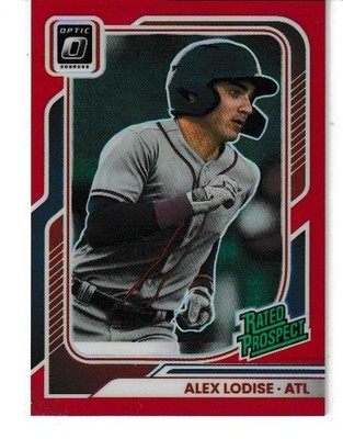 ALEX LODISE 2026 PANINI DONRUSS OPTIC RED PRIZM RATED PROSPECT #/99.