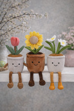 Mothers Day Gift Plush Flower Shelf Sitter For Mum Sunflower Tulip Daffodil