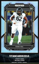 Siaki Ika 2023 Panini Prizm Draft Silver Prizm Rookie RC Baylor Bears #184