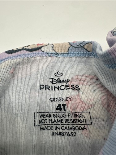 Disney Princess Long Sleeve Youth Girl 4T Aop Blue ..#28029 - Picture 2 of 6