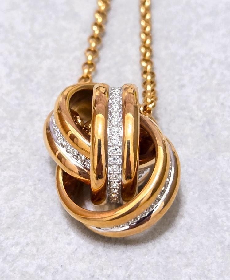 Swarovski Hyperbola Interlocking Circle Necklace … - image 3