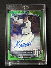 2025 Bowman Chrome  Aidan Smith Green Mojo Auto BMA-AS  /99 Tampa Bay