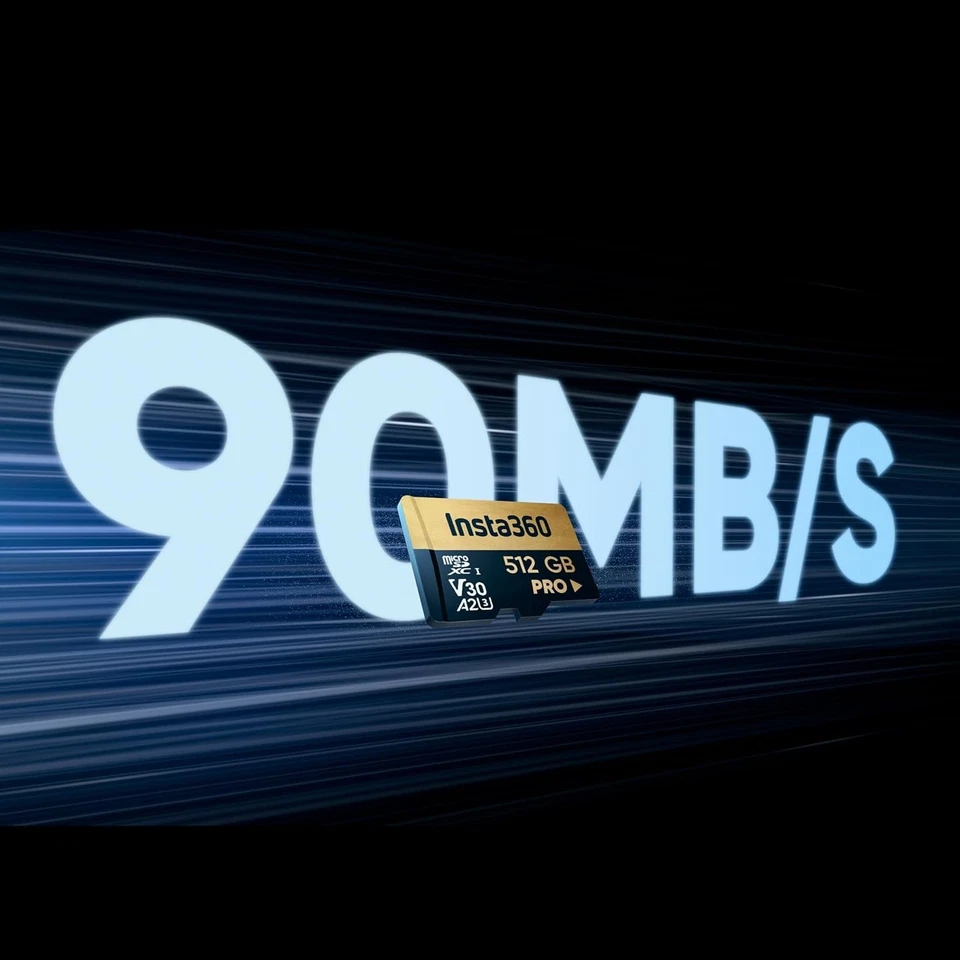 Insta360 microSD Memory Card – 512GB – CINSBAVM – High-Speed UHS-I V30 - NEW - Image 4 of 4