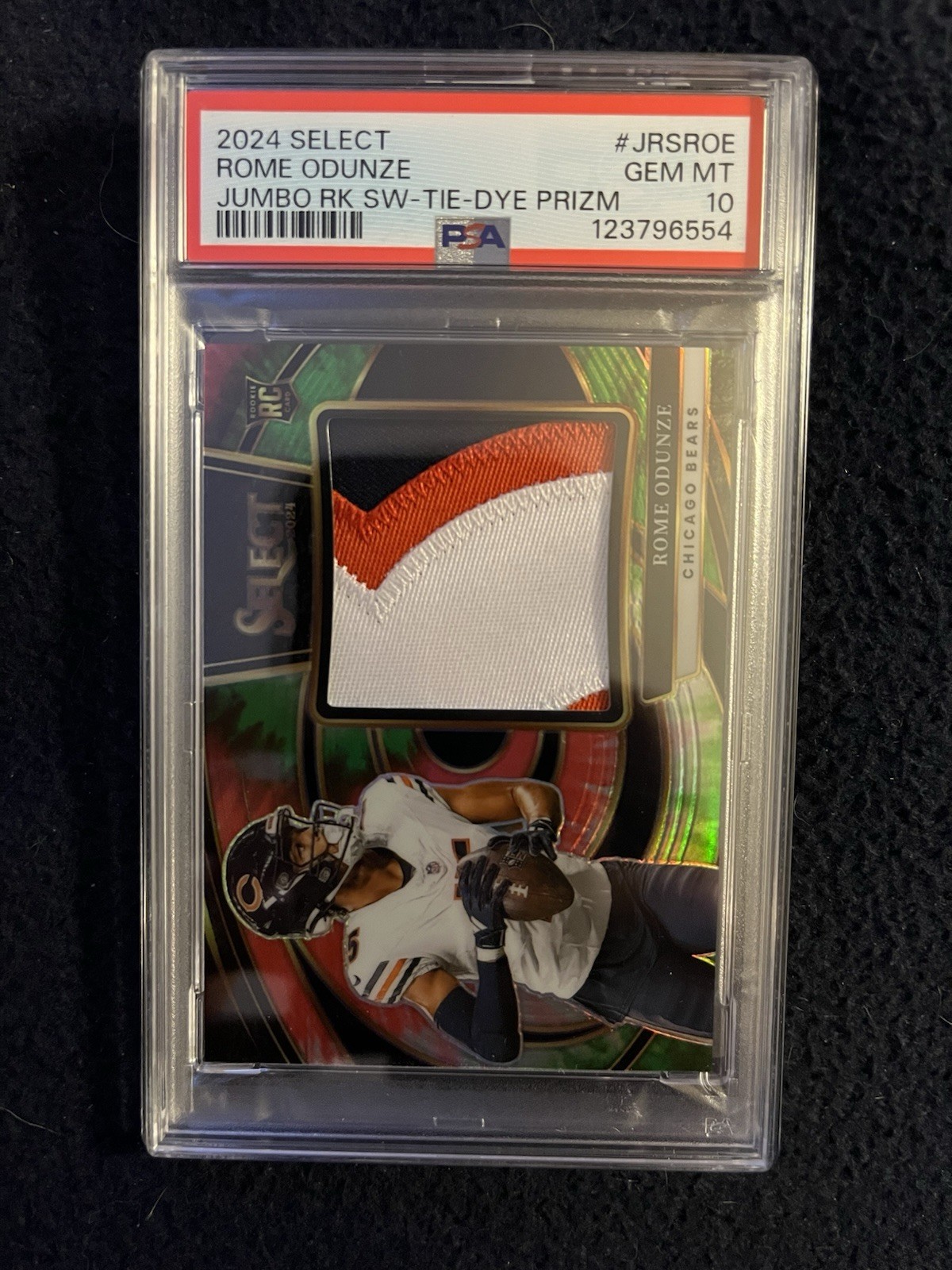 2024 Panini Select Suite Level Rome Odunze #372 Tie-Dye Prizm /25 (RC)