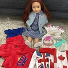 Our Generation Doll Red Hair and Blue Eyes With Clothes Bundle