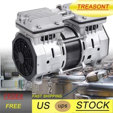 Quality 8 Bar Oilless Piston Compressor Pump Double Cylinder High Pressure 370W