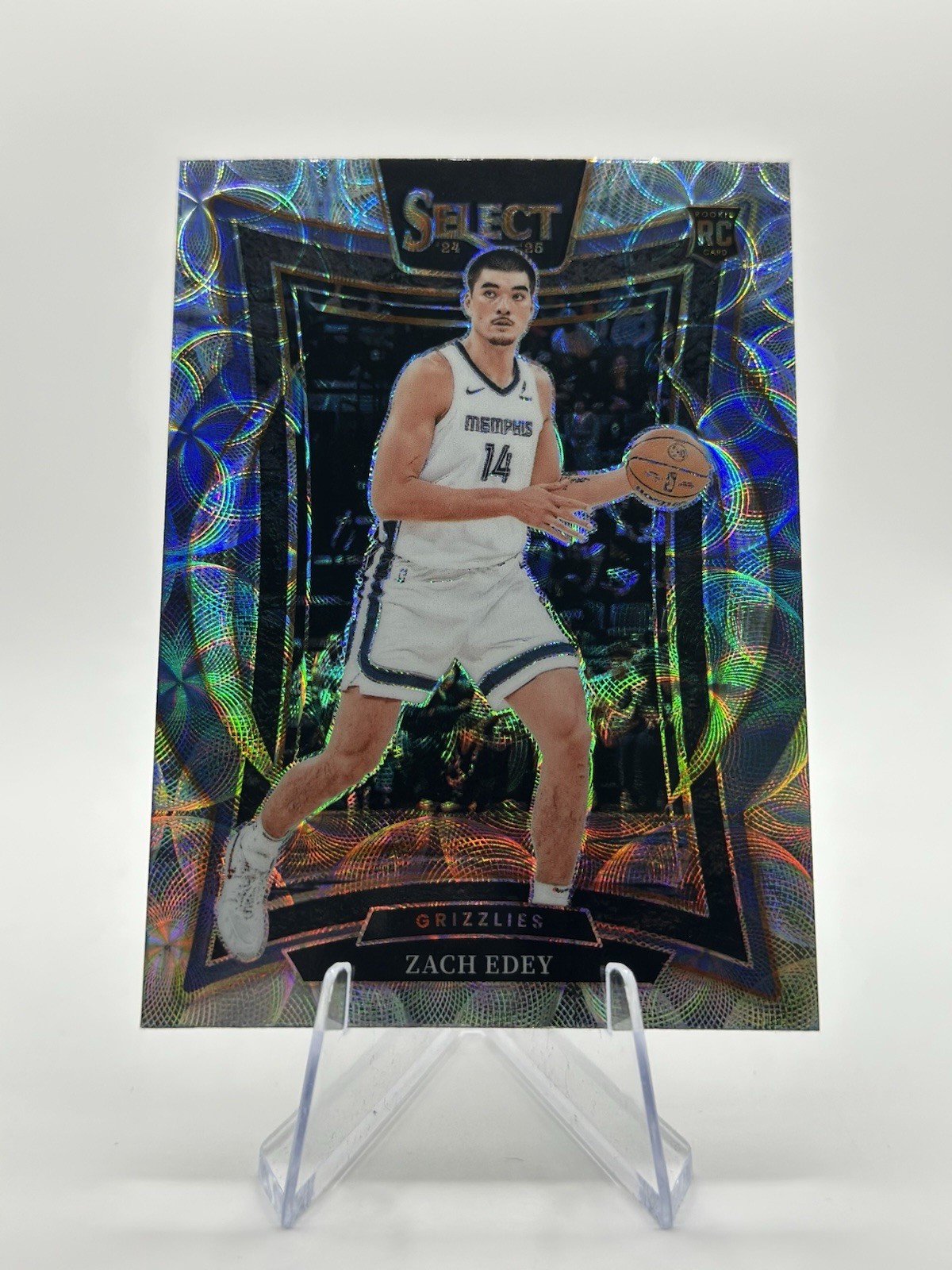 ZACH EDEY 2024-25 SELECT CONCOURSE ROOKIE SCOPE PRIZM GRIZZLIES RC