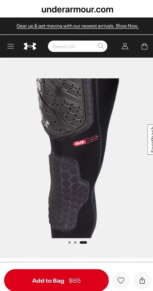 Medias acolchadas Under Armour Gameday Pro grandes para adultos con McDavid hexagonal 🏈 Foto 3 de 4