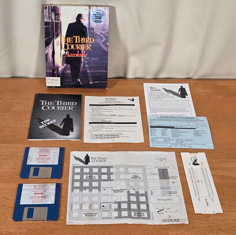 The Third Courier Accolade Commodore Amiga Big Box Game Complete Decoder CIB
