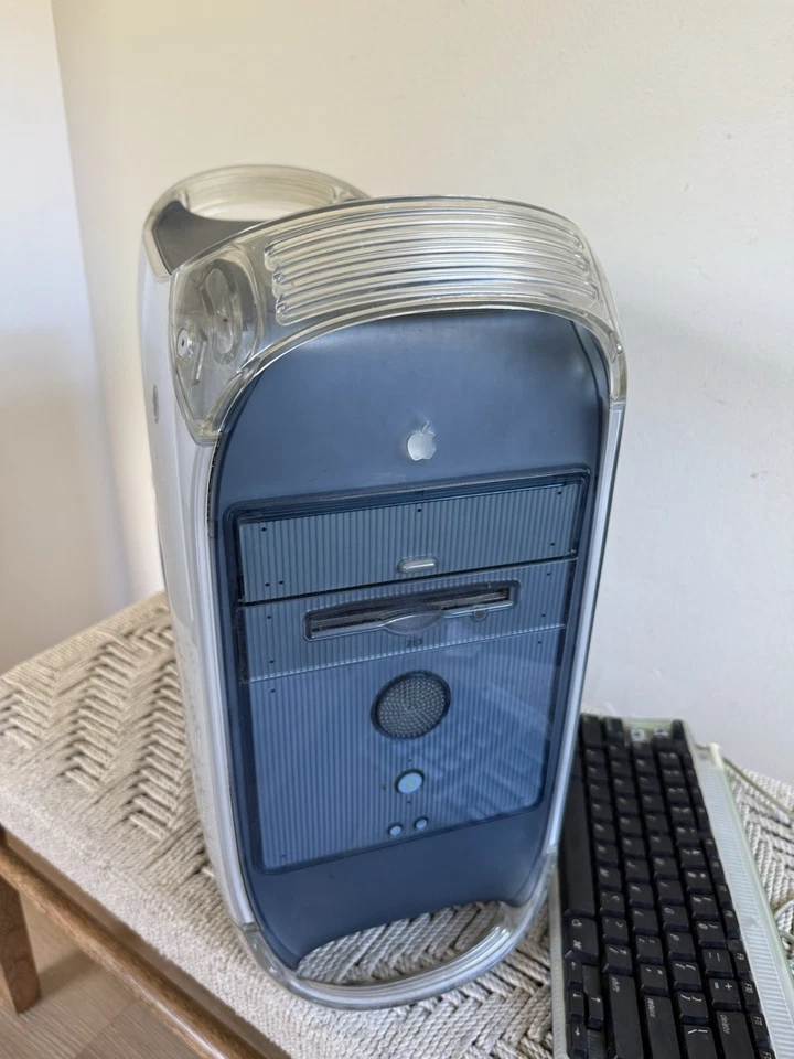 🍊Vintage 1999 Apple Power Mac G4 Desktop Computer Blue & Silver M5183 POWERS ON - Image 3 of 4