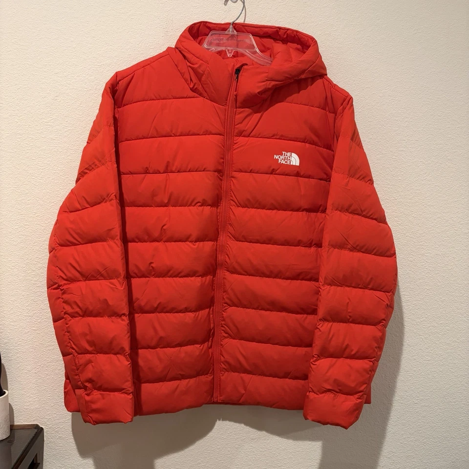 NOVO The North Face Big Aconcagua 3 Jaqueta Puffer 600 Preenchimento Masculino 3X Vermelho Ardente - Imagem 3 de 4
