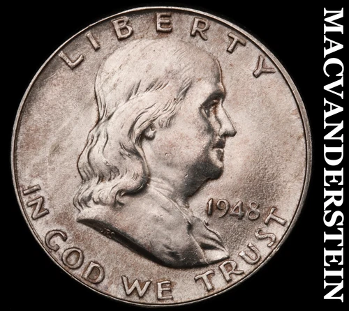 1948-D Silver Franklin Half Dollar - Choice Gem Brilliant Unc  Lustrous  #i1659