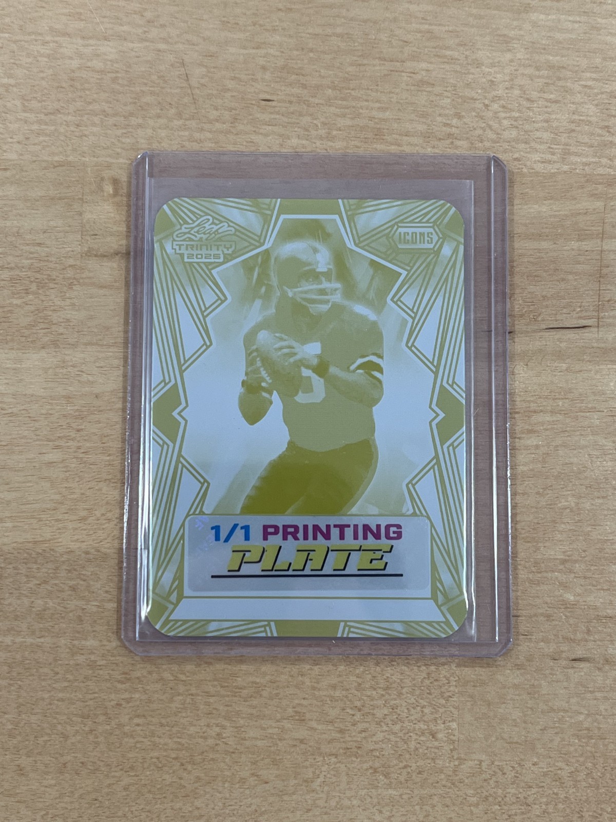 Terry Hanratty 2025 Leaf Trinity Football 1/1 Printing Plate