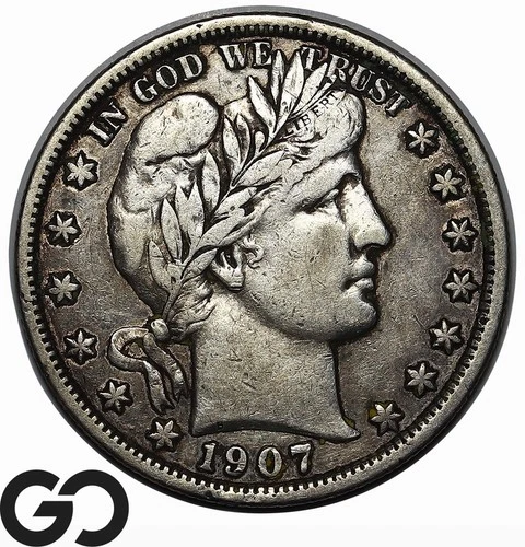 1907-S Barber Half Dollar, Scarce Choice XF+ Better Date