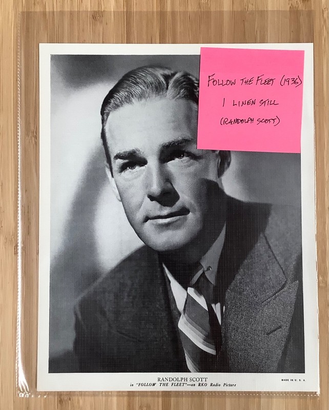 1 Follow the Fleet (1936) original linen paper publicity still Randolph Scott