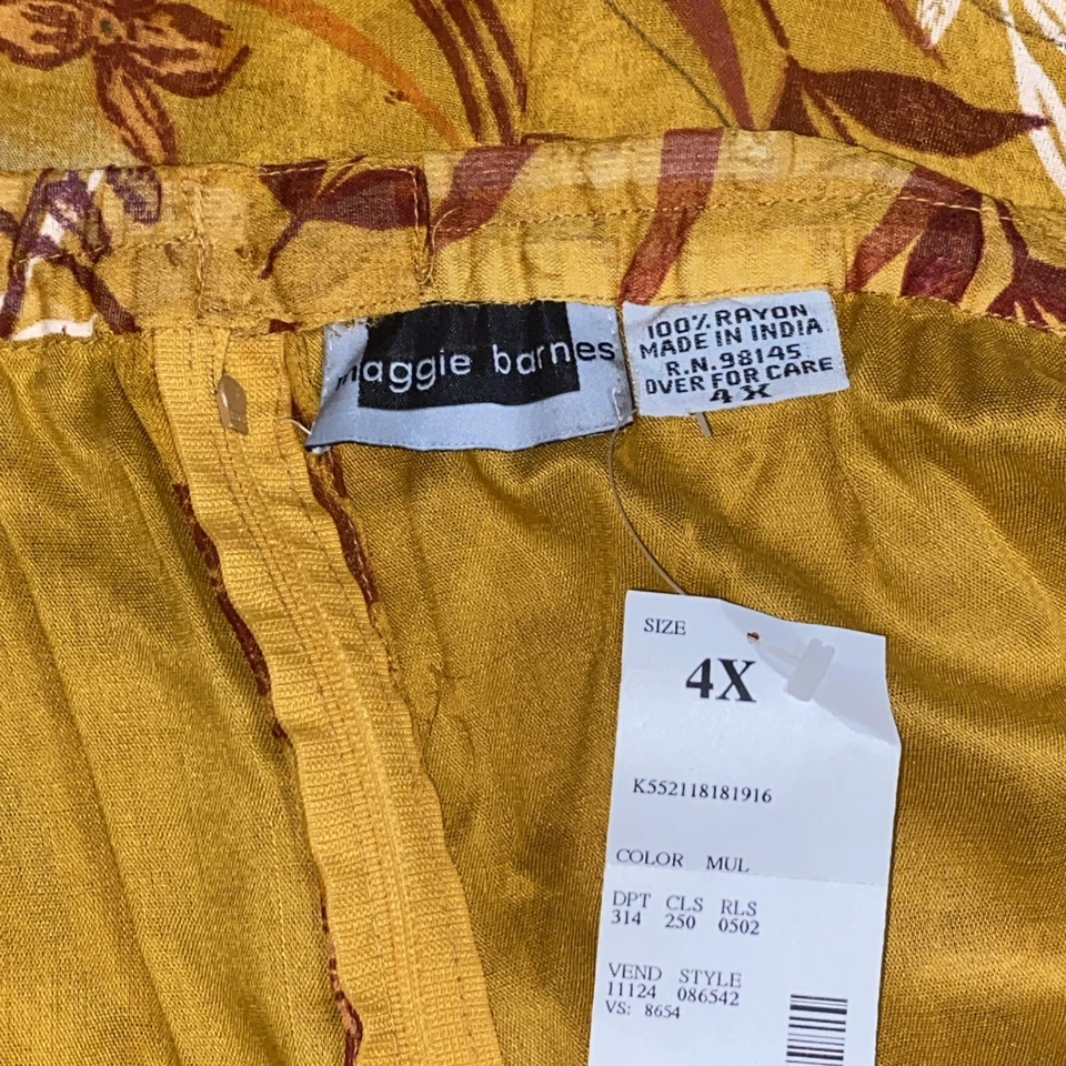 Falda Maggie Barnes Para Mujer 4X Floral Larga MIDI Acampanada Elástica Elastizada Nueva Con Etiquetas Foto 3 de 4