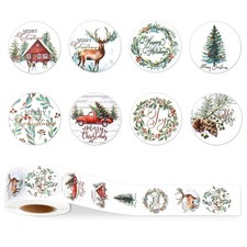 Christmas Stickers, 500 PCS Merry Christmas Stickers Roll