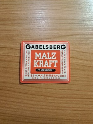   Beer labels Gabelsberg white and malt beer brewery Berlin Kreuzberg   St.