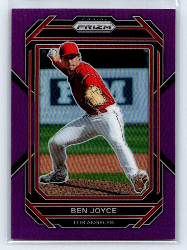 2023 Panini Prizm Ben Joyce #60 Los Angeles Angels RC Purple Prizm /99