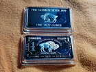 (2)  German Silver🤑 Buffalo🦬🦬 Bars Including Case With Low Reserve 2 Bars 💥