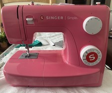 Singer Simple 3223 Semi-Automatic Electric Sewing Machine Pink - Pedal & Tested