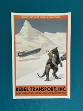 Rare Star Wars “Hoth Rebel Transport” Printers Proof by Steve Thomas With Cert