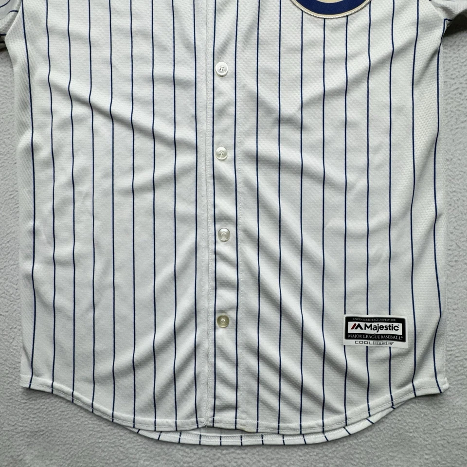 (18-20) Camiseta Kris Bryant CUBS Parcheada Bordada Majestuosa Hogar Juvenil XL Foto 4 de 4