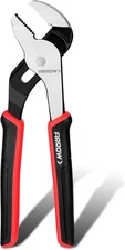ARROW 8-Inch Groove Joint Pliers, Adjustable Water Pump Pliers with TPR Handle, 