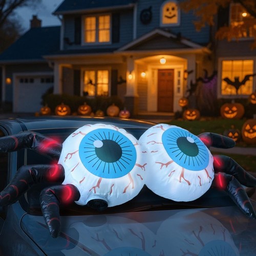 Halloween Inflatables Ebay 4FT Halloween Inflatables Outdoor Decorations Car Window Eyeballs Build ...