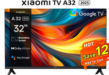 TV Xiaomi 32" Smart LED HD Écran Compact Dolby Audio DTS Son Puissant Télévision