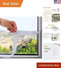 Cuttable Transparent Window Insulation Film 180μm - Easy Ventilation & Reusable