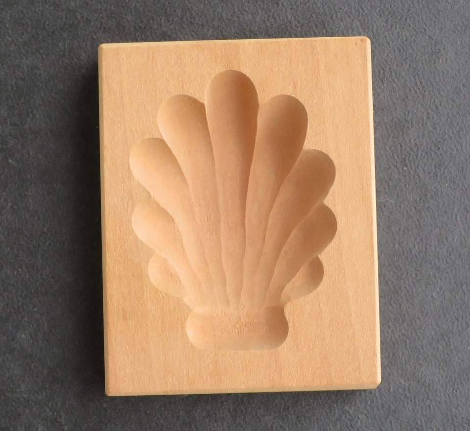 Holz Springerle Form Bärentatze Muschel Weihnachtsbäckerei Birnbaumholz? - Bild 3 von 4