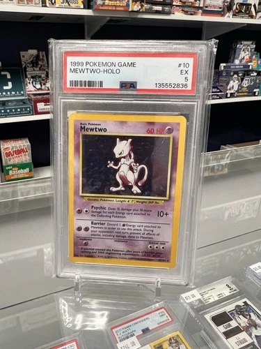 1999 POKEMON GAME MEWTWO-HOLO PSA 5