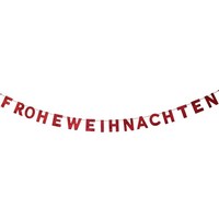 "Weihnachtsdeko \"Frohe Weihnachten\" Schriftzug Rot 190 X 10 Cm Aus Holz"