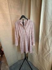 Maison Jules Geometric Print Long Sleeve Button-Down Shirt Dress