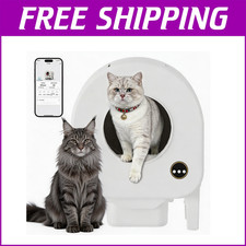 Automatic Self-Cleaning Cat Litter Box for Multi-Cat WiFi App Control w/ Sensors