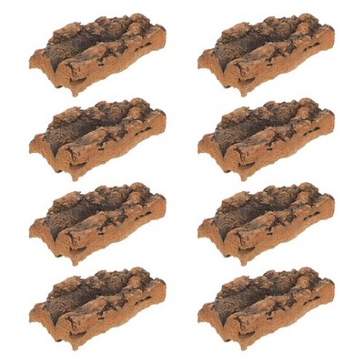 8pcs Natural Cork Bark Hideouts for Reptiles, Small Terrarium Bark Hides and