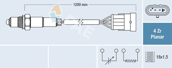 Fae Lambdasonde 77226 FüR Alfa Romeo Passend FüR Fiat Lancia-image