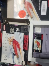 Rocketeer Very Rare To Have A Rental With Box And Book Cart In Very Clean Snes