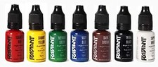 RADIANT COLORS Artists Select 7 Color Tattoo Ink Set 1/2oz Bottles Kit Pigment