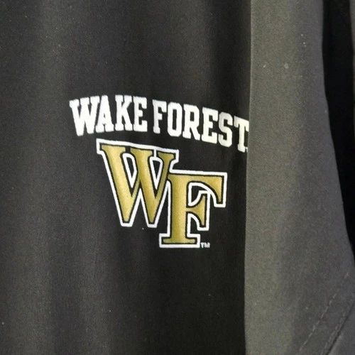 Champion Wake Forest Demon Deacons Mens Large Black Quarter Zip Windbreaker L image 2