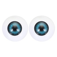 24 Mm Puppenaugen, 1 Paar Realistische Acryl-Augen FüR Dunkelblau