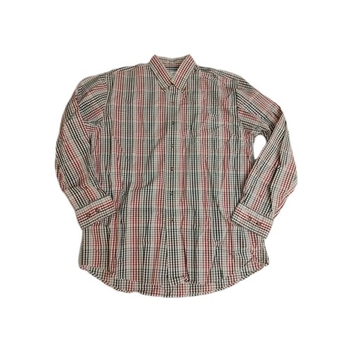 Cutter And Buck Long Sleeve Button Shirt Large Plaid Multicolor