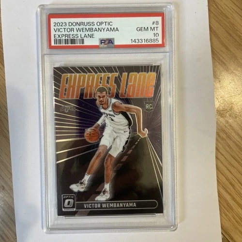 2023 PANINI DONRUSS OPTIC EXPRESS LANE #8 VICTOR WEMBANYAMA ROOKIE GEM MT PSA 10