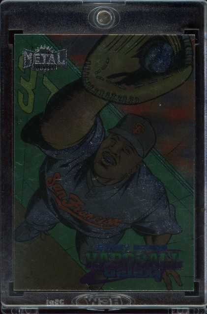 1998 Metal Universe #203 Barry Bonds Hardball Galaxy - Surface Damage