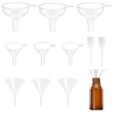 9 Pack Small Funnel Kit 3 Sizes W/Droppers for Kitchen Bottles, Essential Oils, 