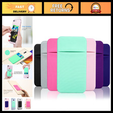 4 Pack Slim Cell Phone Card Holder Pocket, Stretchy Adhesive Wallet for iPhone 