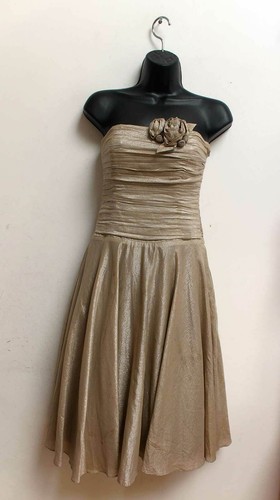 Pale Gold Prom Ball Gown Vintage Style 