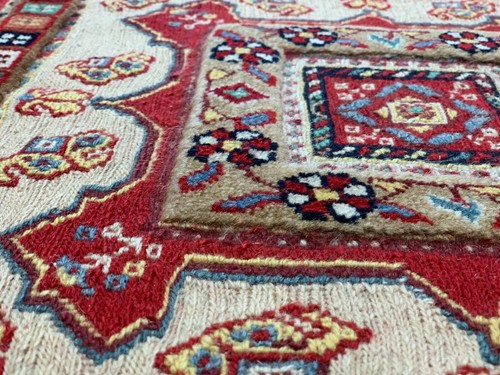 Two Handmade Wool Cushion Rugs with Sumack & Kilim & Knotted Weave 20"x20" inch - 第 6/12 張圖片